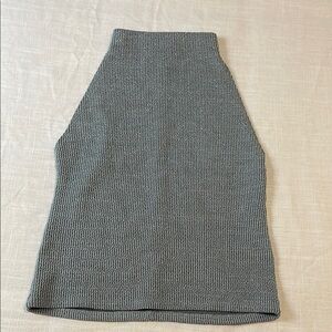 Zara blue sparkle ribbed high neck tank